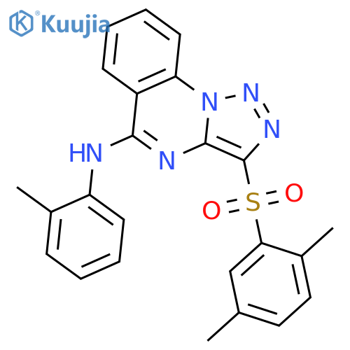 3-(2,5-dimethylbenzenesulfonyl)-N-(2-methylphenyl)-1,2,3triazolo1,5-aquinazolin-5-amine structure