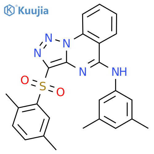 3-(2,5-dimethylbenzenesulfonyl)-N-(3,5-dimethylphenyl)-1,2,3triazolo1,5-aquinazolin-5-amine structure