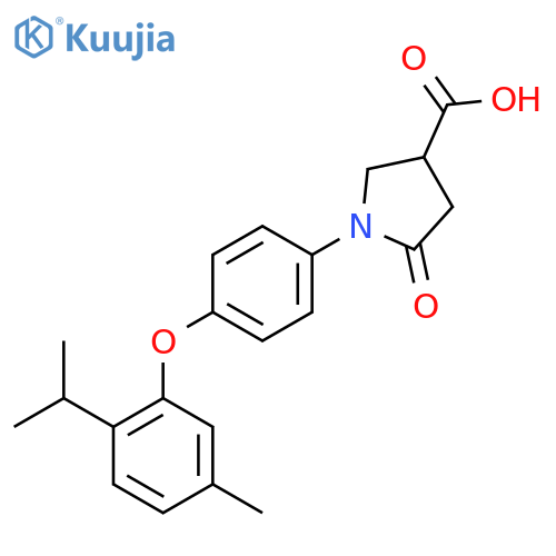 1-4-(2-Isopropyl-5-methylphenoxy)phenyl-5-oxopyrrolidine-3-carboxylic Acid structure