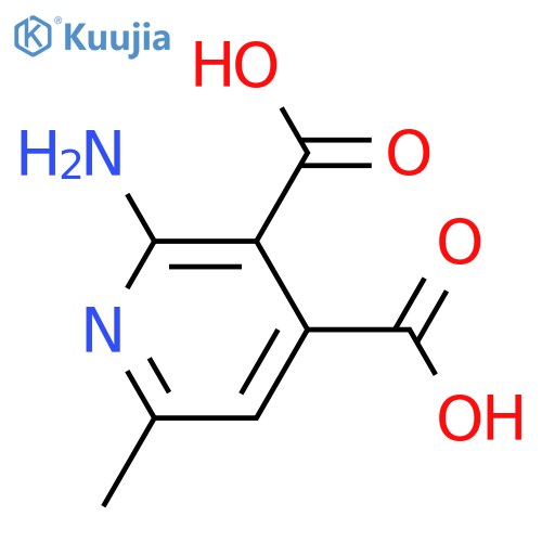 3,4-Pyridinedicarboxylicacid, 2-amino-6-methyl- structure