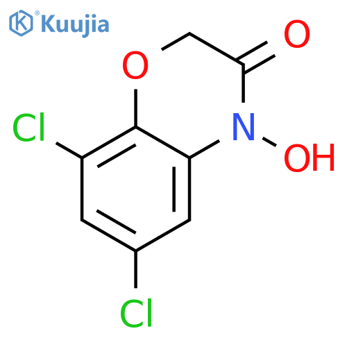 2H-1,4-Benzoxazin-3(4H)-one, 6,8-dichloro-4-hydroxy- structure