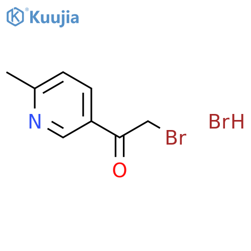 2-bromo-1-(6-methyl-3-pyridyl)ethanone;hydrobromide structure