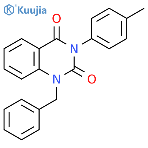 1-benzyl-3-(4-methylphenyl)-1,2,3,4-tetrahydroquinazoline-2,4-dione structure