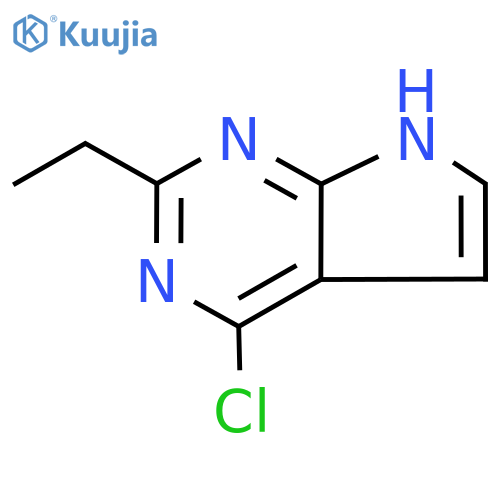 4-chloro-2-ethyl-7H-pyrrolo2,3-dpyrimidine structure