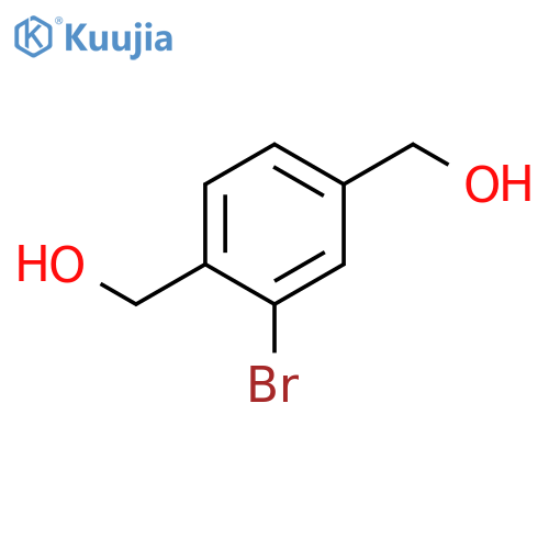[3-bromo-4-(hydroxymethyl)phenyl]methanol structure