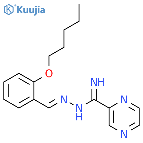 Pyrazinecarboximidic acid, [[2-(pentyloxy)phenyl]methylene]hydrazide structure