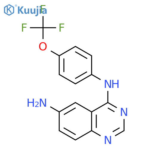 4,6-Quinazolinediamine, N-[4-(trifluoromethoxy)phenyl]- structure