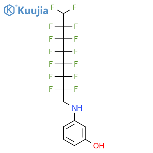 Phenol, 3-[(2,2,3,3,4,4,5,5,6,6,7,7,8,8-tetradecafluorooctyl)amino]- structure