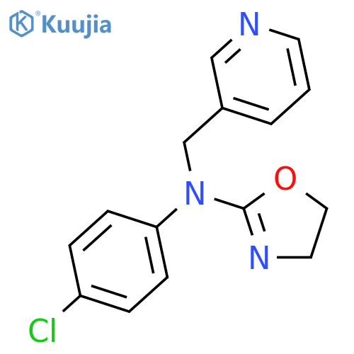 3-PYRIDINEMETHANAMINE, N-(4-CHLOROPHENYL)-N-(4,5-DIHYDRO-2-OXAZOLYL)- structure