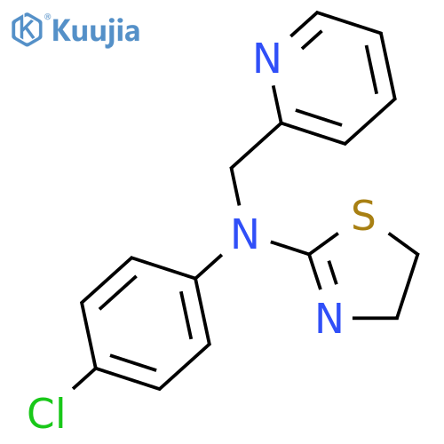 2-Pyridinemethanamine, N-(4-chlorophenyl)-N-(4,5-dihydro-2-thiazolyl)- structure