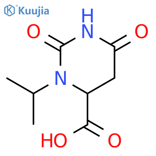 4-Pyrimidinecarboxylic acid, hexahydro-3-(1-methylethyl)-2,6-dioxo- structure