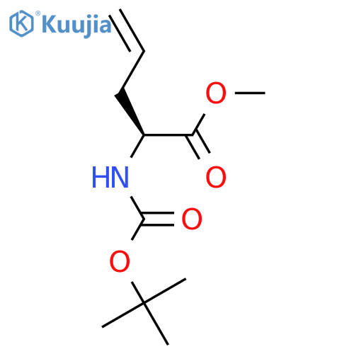 methyl (2S)-2-(tert-butoxycarbonylamino)pent-4-enoate structure