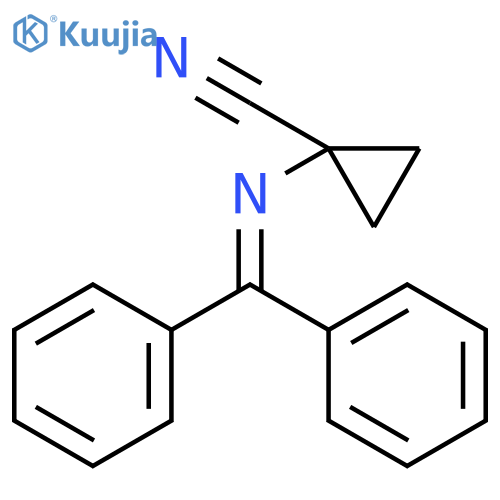 1-[(diphenylmethylidene)amino]cyclopropane-1-carbonitrile structure