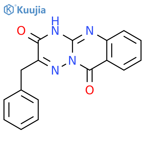 3H-[1,2,4]Triazino[3,2-b]quinazoline-3,10(4H)-dione, 2-(phenylmethyl)- structure