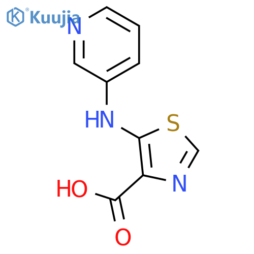 5-(pyridin-3-yl)amino-1,3-thiazole-4-carboxylic acid structure