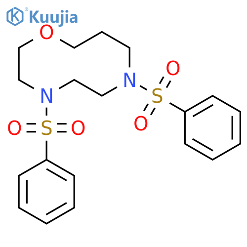 2H-1,4,7-Oxadiazecine, octahydro-4,7-bis(phenylsulfonyl)- structure