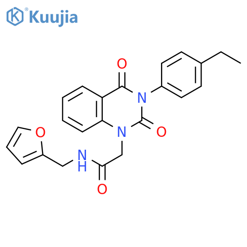 2-3-(4-ethylphenyl)-2,4-dioxo-1,2,3,4-tetrahydroquinazolin-1-yl-N-(furan-2-yl)methylacetamide structure