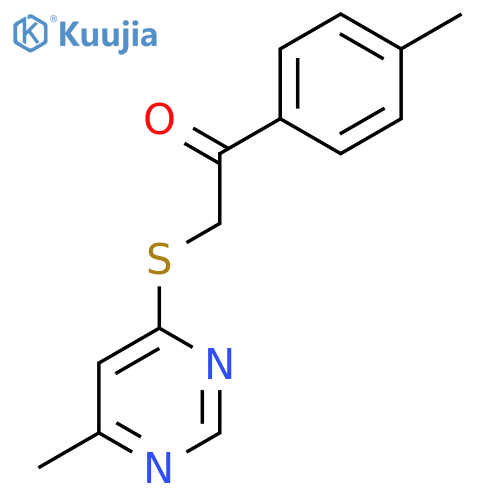 Ethanone, 1-(4-methylphenyl)-2-[(6-methyl-4-pyrimidinyl)thio]- structure