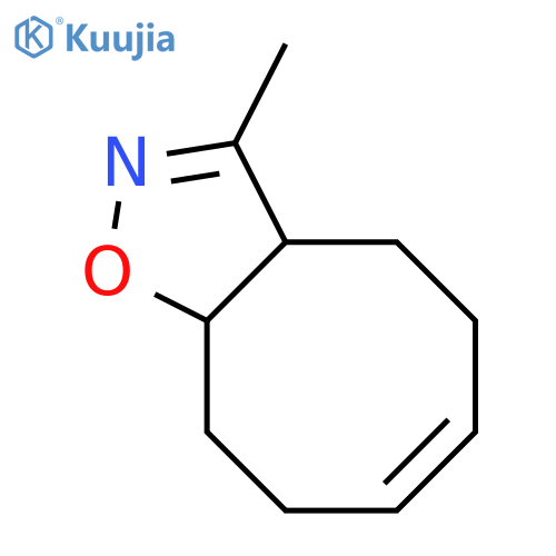 Cyclooct[d]isoxazole, 3a,4,5,8,9,9a-hexahydro-3-methyl- structure