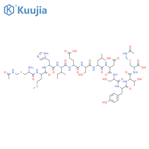 L-Cysteine,S-[(acetylamino)methyl]-L-cysteinyl-L-methionyl-L-histidyl-L-isoleucyl-L-a-glutamyl-L-seryl-L-leucyl-L-a-aspartyl-L-seryl-L-tyrosyl-L-threonyl-S-[(acetylamino)methyl]-(9CI) structure