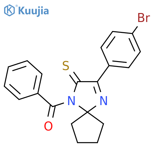 1-benzoyl-3-(4-bromophenyl)-1,4-diazaspiro4.4non-3-ene-2-thione structure