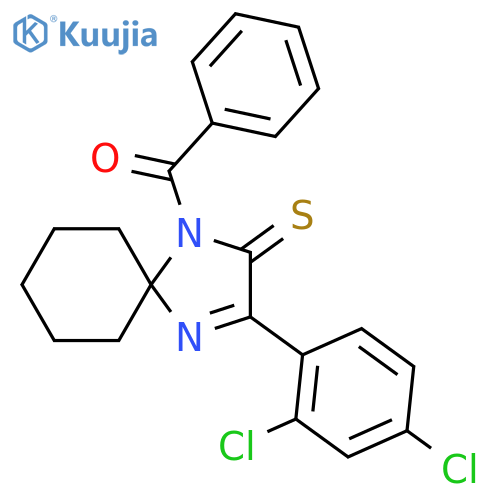 1-benzoyl-3-(2,4-dichlorophenyl)-1,4-diazaspiro4.5dec-3-ene-2-thione structure