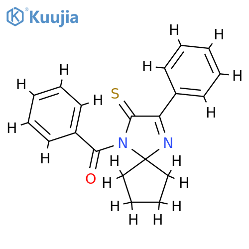 1-benzoyl-3-phenyl-1,4-diazaspiro4.4non-3-ene-2-thione structure