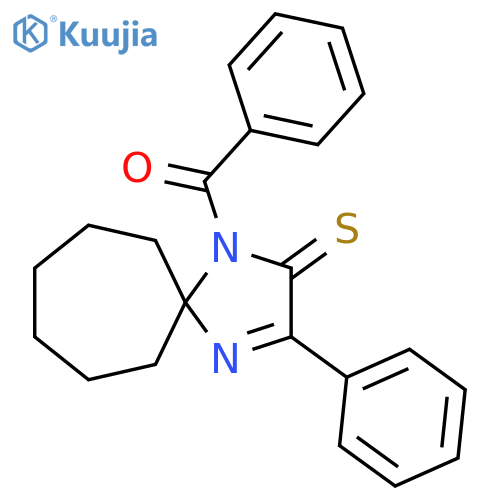 1-benzoyl-3-phenyl-1,4-diazaspiro4.6undec-3-ene-2-thione structure