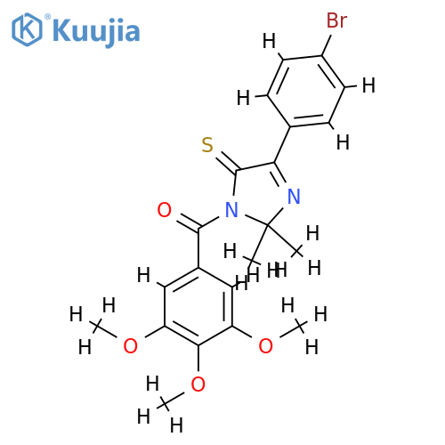 4-(4-bromophenyl)-2,2-dimethyl-1-(3,4,5-trimethoxybenzoyl)-2,5-dihydro-1H-imidazole-5-thione structure