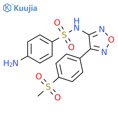 Benzenesulfonamide, 4-amino-N-[4-[4-(methylsulfonyl)phenyl]-1,2,5-oxadiazol-3-yl]- structure