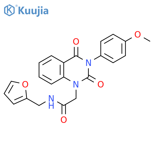 N-(furan-2-yl)methyl-2-3-(4-methoxyphenyl)-2,4-dioxo-1,2,3,4-tetrahydroquinazolin-1-ylacetamide structure