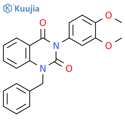 1-benzyl-3-(3,4-dimethoxyphenyl)-1,2,3,4-tetrahydroquinazoline-2,4-dione structure