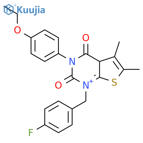 3-(4-ethoxyphenyl)-1-(4-fluorophenyl)methyl-5,6-dimethyl-1H,2H,3H,4H-thieno2,3-dpyrimidine-2,4-dione structure