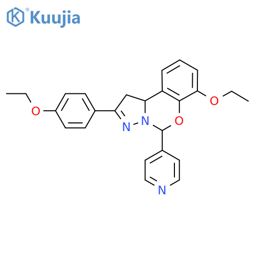 10-ethoxy-4-(4-ethoxyphenyl)-7-(pyridin-4-yl)-8-oxa-5,6-diazatricyclo7.4.0.0^{2,6}trideca-1(9),4,10,12-tetraene structure