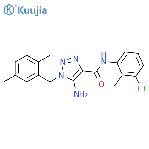 5-amino-N-(3-chloro-2-methylphenyl)-1-(2,5-dimethylphenyl)methyl-1H-1,2,3-triazole-4-carboxamide structure