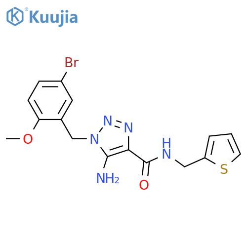 5-amino-1-(5-bromo-2-methoxyphenyl)methyl-N-(thiophen-2-yl)methyl-1H-1,2,3-triazole-4-carboxamide structure