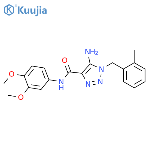 5-amino-N-(3,4-dimethoxyphenyl)-1-(2-methylphenyl)methyl-1H-1,2,3-triazole-4-carboxamide structure