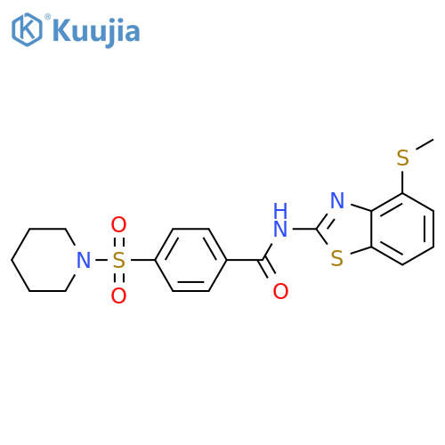 N-4-(methylsulfanyl)-1,3-benzothiazol-2-yl-4-(piperidine-1-sulfonyl)benzamide structure