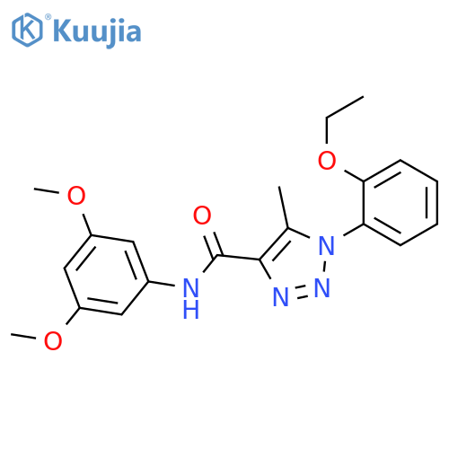 N-(3,5-dimethoxyphenyl)-1-(2-ethoxyphenyl)-5-methyl-1H-1,2,3-triazole-4-carboxamide structure