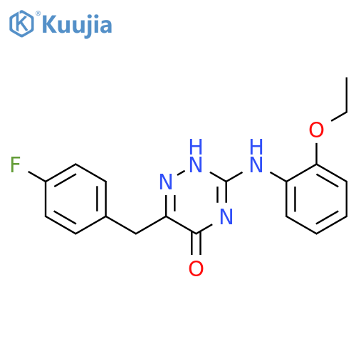 3-(2-ethoxyphenyl)amino-6-(4-fluorophenyl)methyl-4,5-dihydro-1,2,4-triazin-5-one structure
