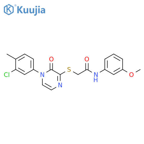 2-{4-(3-chloro-4-methylphenyl)-3-oxo-3,4-dihydropyrazin-2-ylsulfanyl}-N-(3-methoxyphenyl)acetamide structure