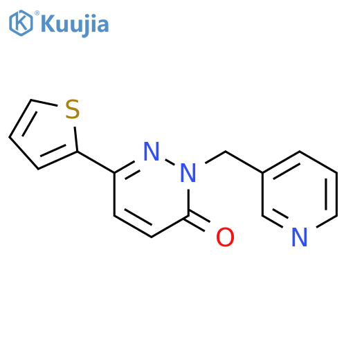 2-(pyridin-3-ylmethyl)-6-thiophen-2-ylpyridazin-3-one structure