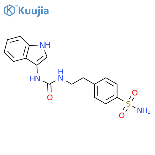 3-(1H-indol-3-yl)-1-2-(4-sulfamoylphenyl)ethylurea structure