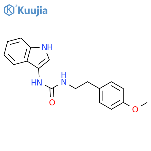 3-(1H-indol-3-yl)-1-2-(4-methoxyphenyl)ethylurea structure