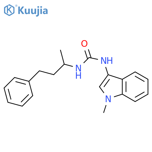 3-(1-methyl-1H-indol-3-yl)-1-(4-phenylbutan-2-yl)urea structure