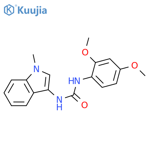 1-(2,4-dimethoxyphenyl)-3-(1-methyl-1H-indol-3-yl)urea structure