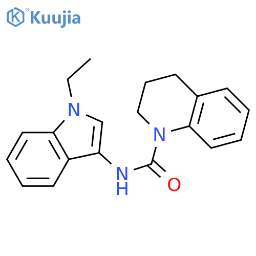N-(1-ethyl-1H-indol-3-yl)-1,2,3,4-tetrahydroquinoline-1-carboxamide structure