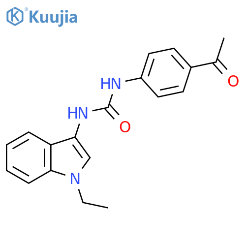 1-(4-acetylphenyl)-3-(1-ethyl-1H-indol-3-yl)urea structure