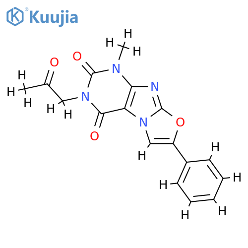 1-methyl-3-(2-oxopropyl)-7-phenyl-1H,2H,3H,4H-1,3oxazolo3,2-gpurine-2,4-dione structure