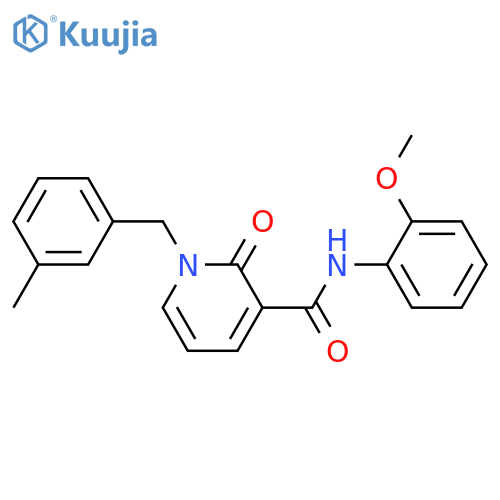 N-(2-methoxyphenyl)-1-(3-methylphenyl)methyl-2-oxo-1,2-dihydropyridine-3-carboxamide structure